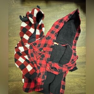Plaid Red and Black Kids Jackets (set of 2)